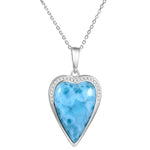 Larimar Victorian Heart Pendant Pendant Island by Koa Nani 