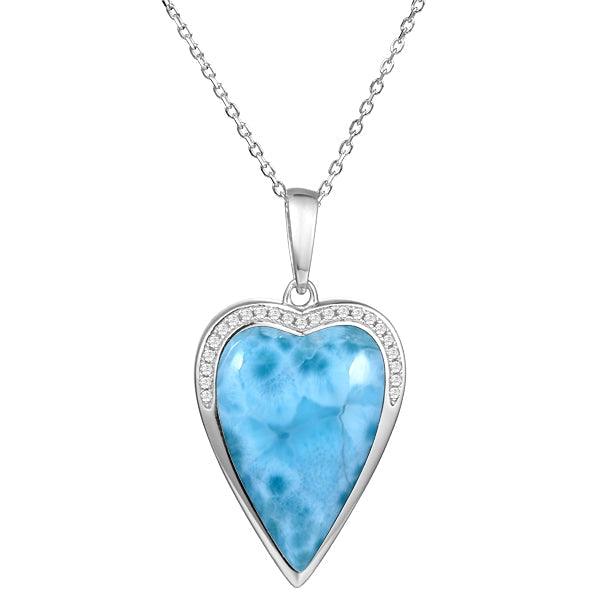 Larimar Victorian Heart Pendant Pendant Island by Koa Nani 