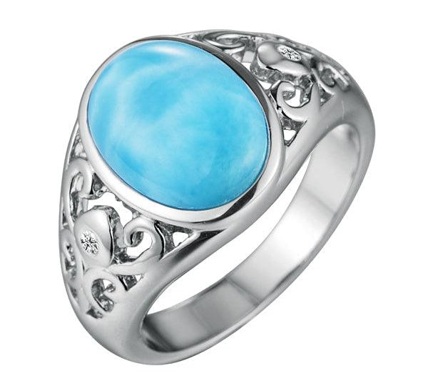 Larimar Victorian Moon Ring Ring Island by Koa Nani 5