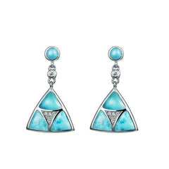 Larimar Volcano Earrings Earrings Island by Koa Nani 