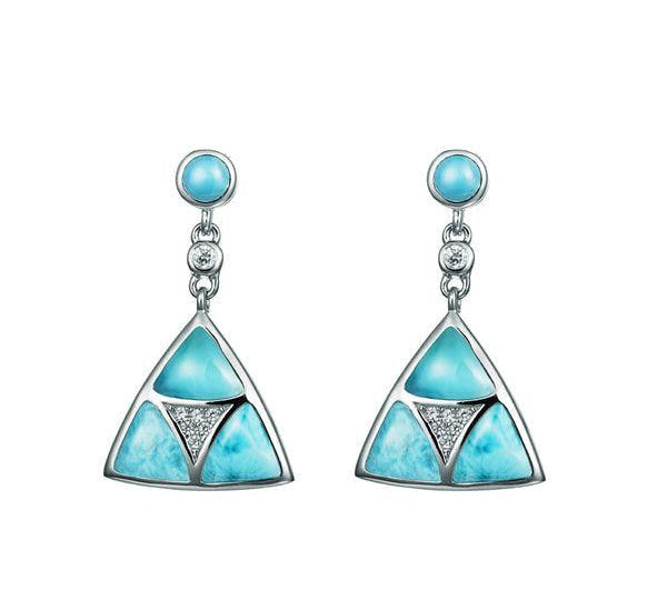 Larimar Volcano Earrings Earrings Island by Koa Nani 