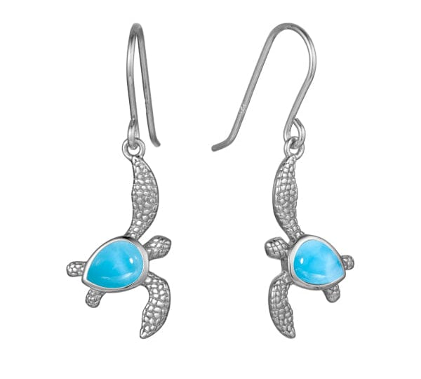 Larimar Waikiki Honu Earrings Earrings Island by Koa Nani 