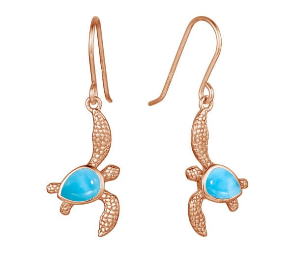Larimar Waikiki Honu Earrings Earrings Island by Koa Nani 