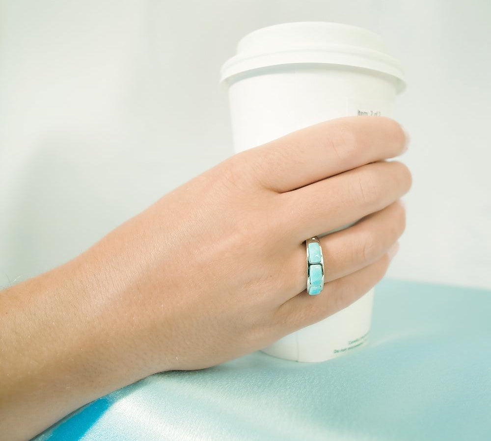 Larimar Wanderlust Ring Ring Island by Koa Nani 