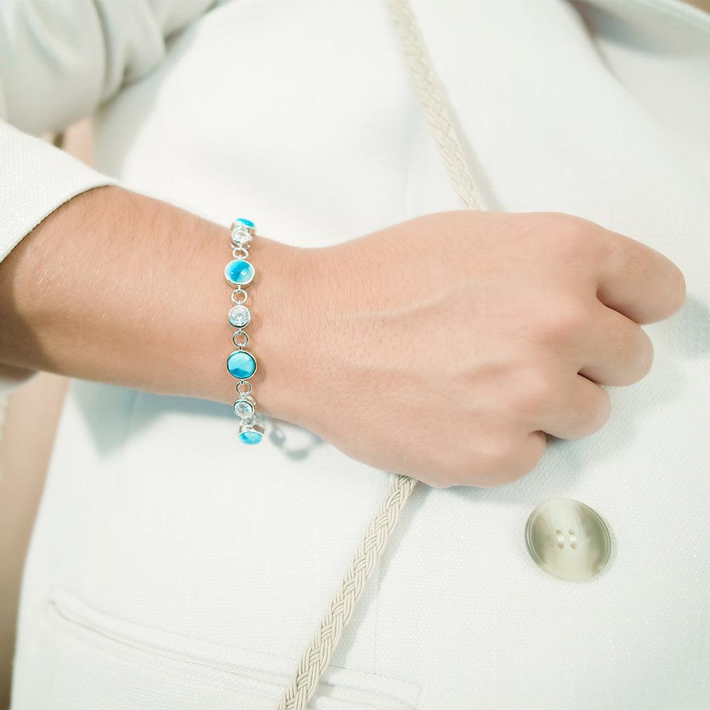Larimar Water and Air Infinity Bracelet Bracelet Island by Koa Nani 