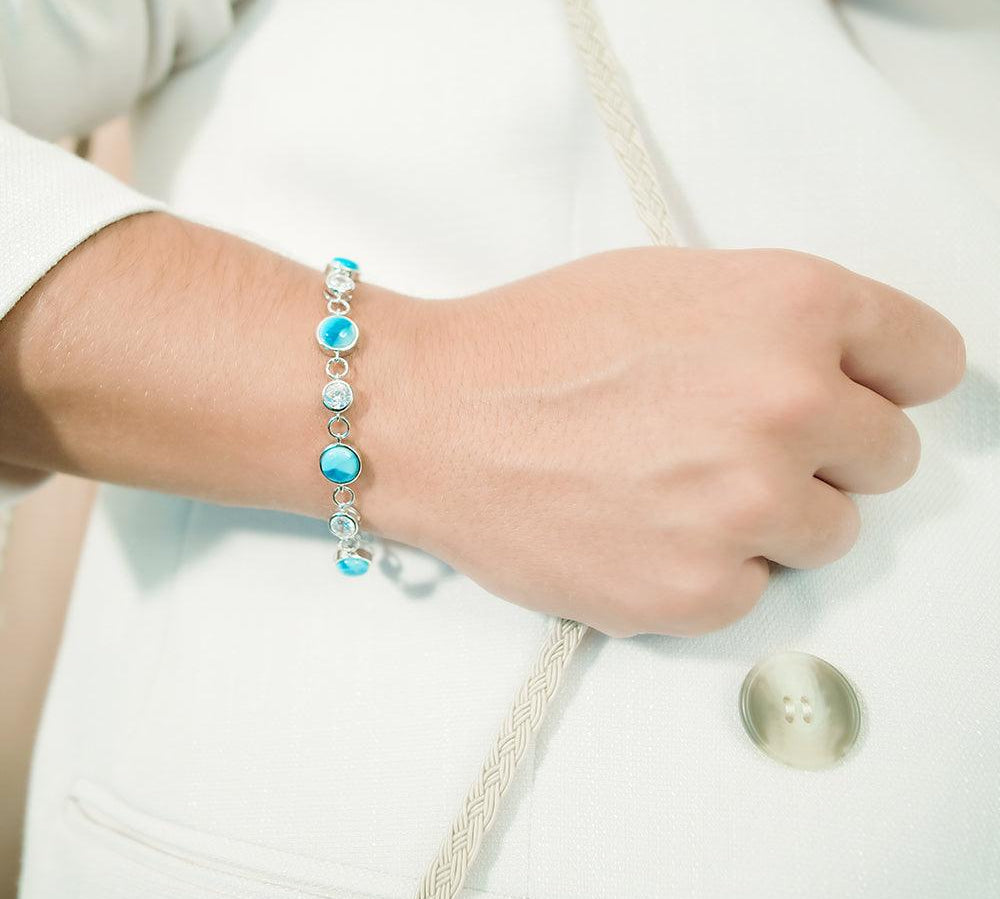 Larimar Water and Air Infinity Bracelet Bracelet Island by Koa Nani 