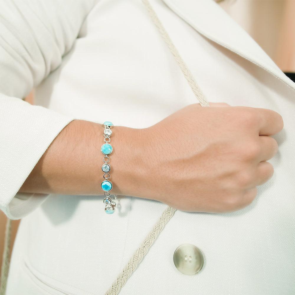 Larimar Water and Air Infinity Bracelet Bracelet Island by Koa Nani 