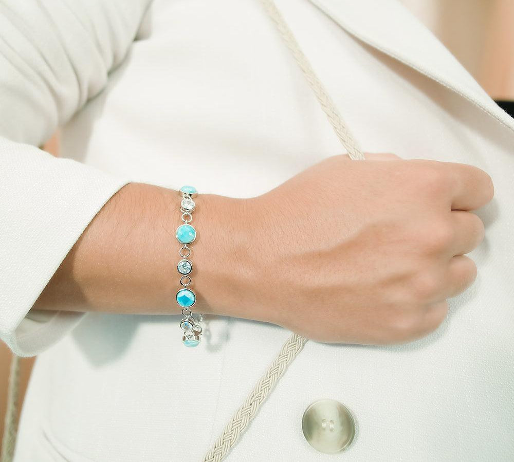 Larimar Water and Air Infinity Bracelet Bracelet Island by Koa Nani 
