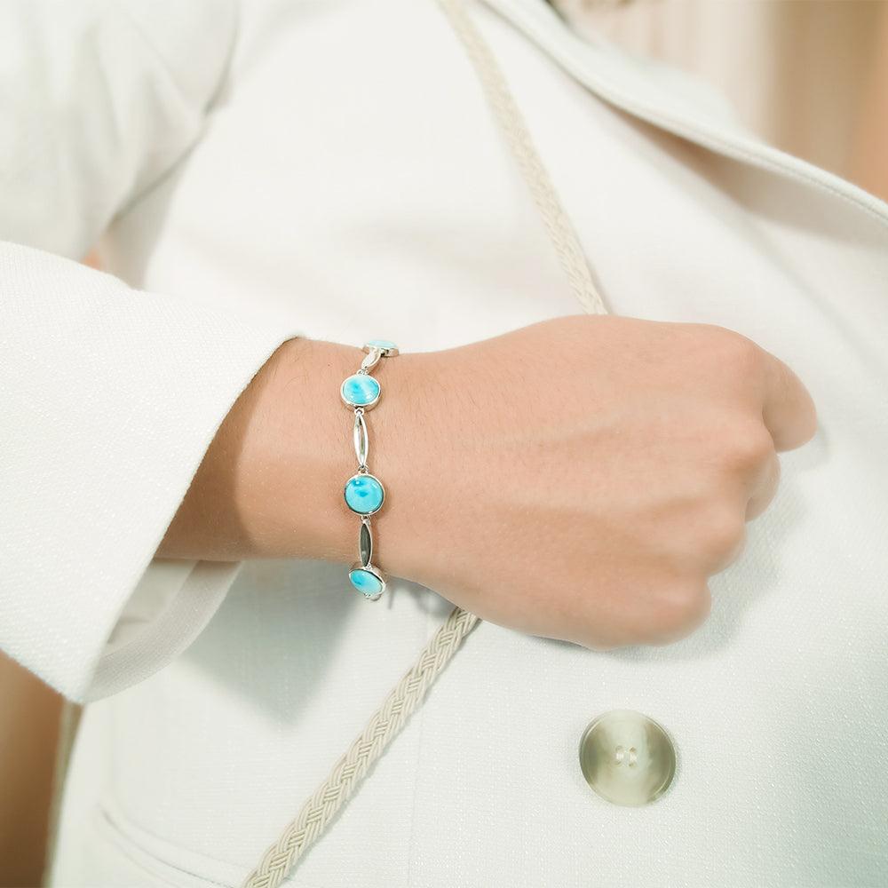 Larimar Water Drops Charm Bracelet Bracelet Island by Koa Nani 