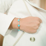 Larimar Water Drops Charm Bracelet Bracelet Island by Koa Nani 