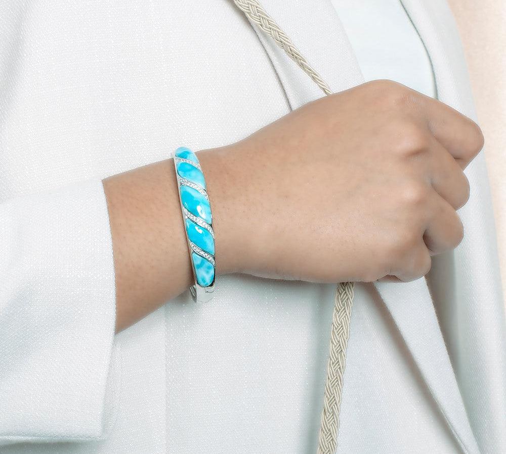 Larimar Waves Bangle Bangle Island by Koa Nani 