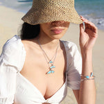 Larimar Whale Tail Bangle Bangle Island by Koa Nani 