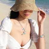 Larimar Whale Tail Bangle Bangle Island by Koa Nani 