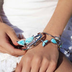 Larimar Whale Tail Bangle Bangle Island by Koa Nani 