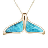 Larimar Whale Tail pendant Pendant Island by Koa Nani Large 