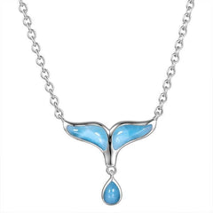 Larimar Whale Tail Water Necklace Necklace Island by Koa Nani 