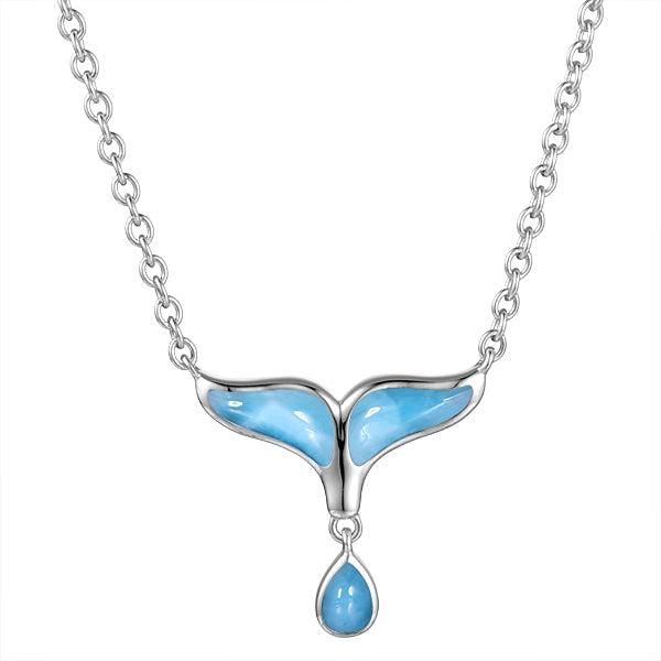 Larimar Whale Tail Water Necklace Necklace Island by Koa Nani 