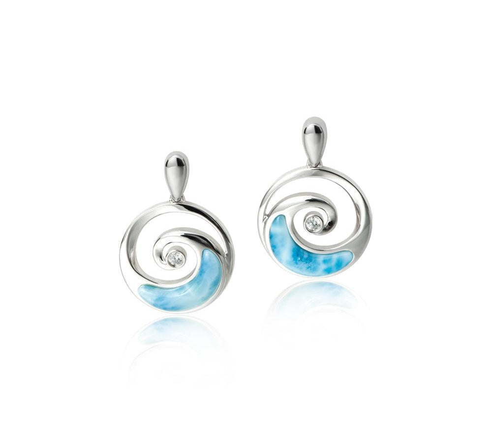 Larimar Whirlpool Earrings Earrings Island by Koa Nani 