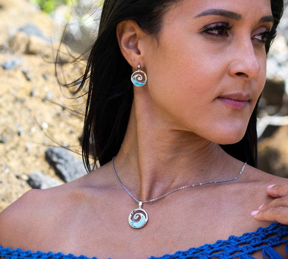 Larimar Whirlpool Pendant Pendant Island by Koa Nani 