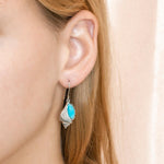 Larimar Whispering Shell Earrings Earrings Island by Koa Nani 