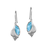 Larimar Whispering Shell Earrings Earrings Island by Koa Nani 