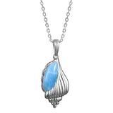 Larimar Whispering Shell Pendant Pendant Island by Koa Nani 