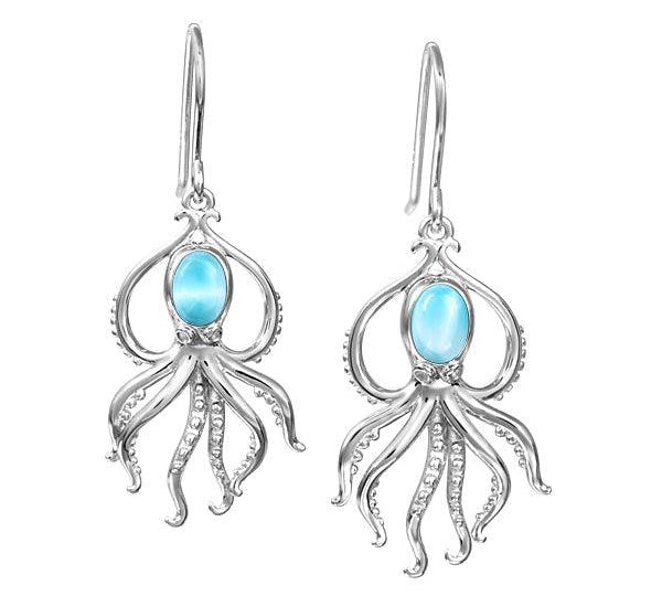 Larimar Zen Octopus Earrings Earrings Island by Koa Nani 