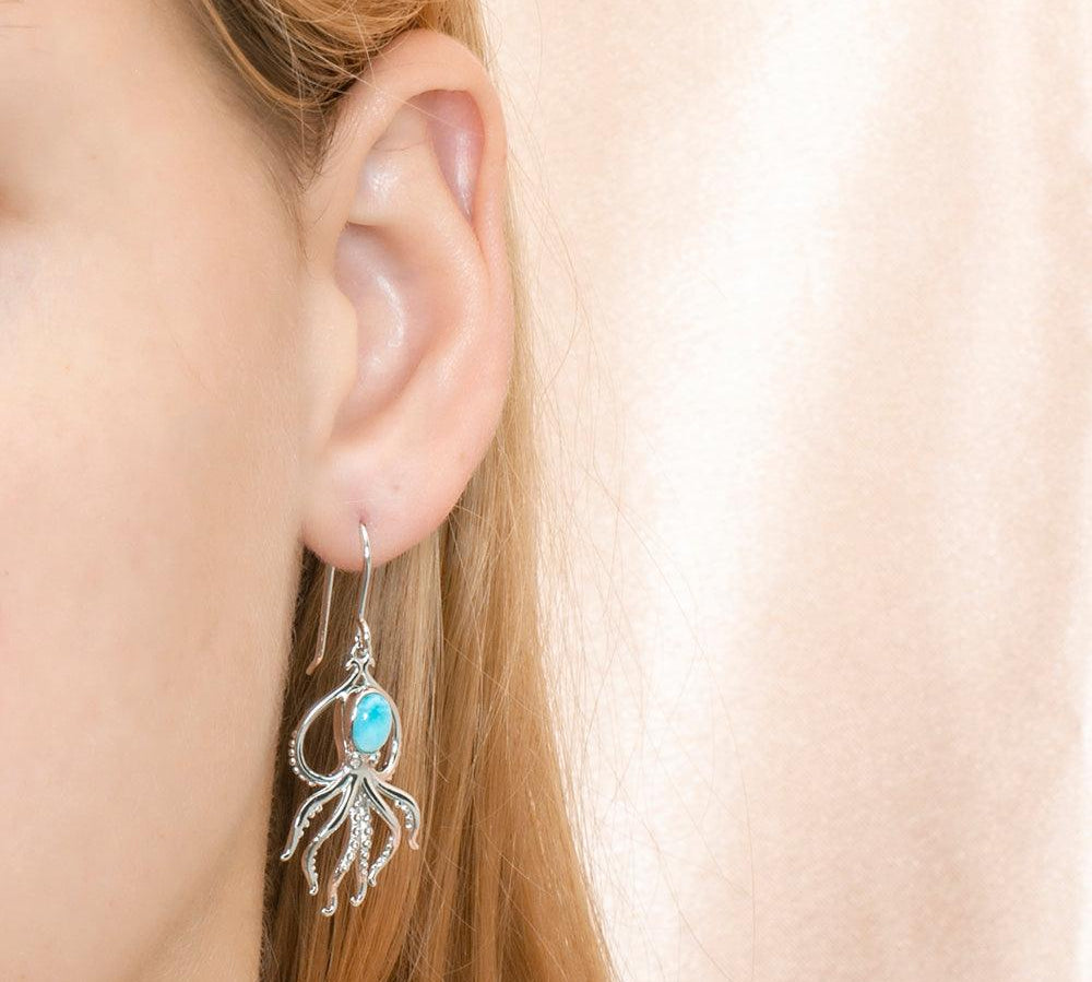 Larimar Zen Octopus Earrings Earrings Island by Koa Nani 