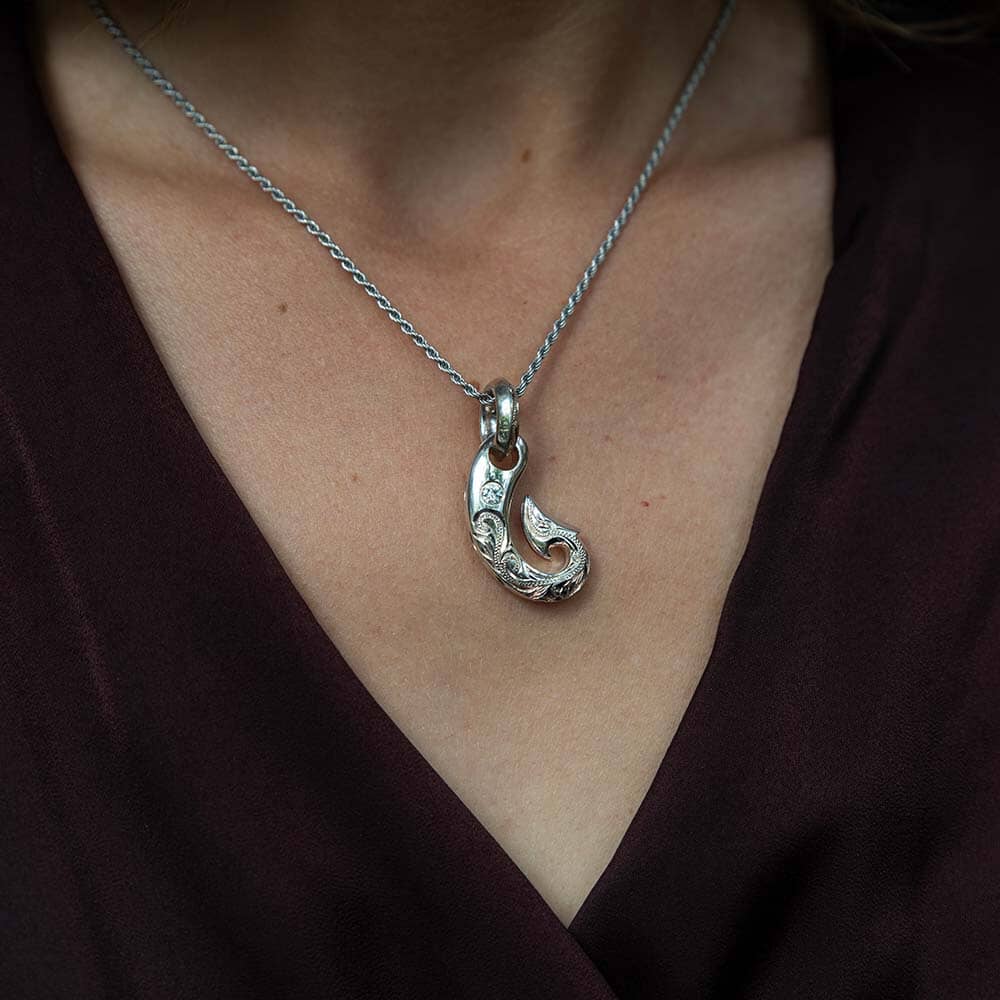 Lilith's Tail Black Fishhook Pendant Pendant Island by Koa Nani 
