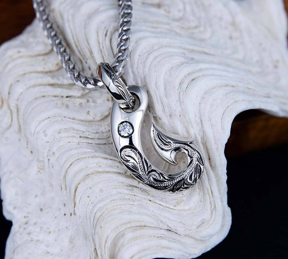 Lilith's Tail Black Fishhook Pendant Pendant Island by Koa Nani 