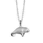 The picture shows a 925 sterling silver manatee pendant.