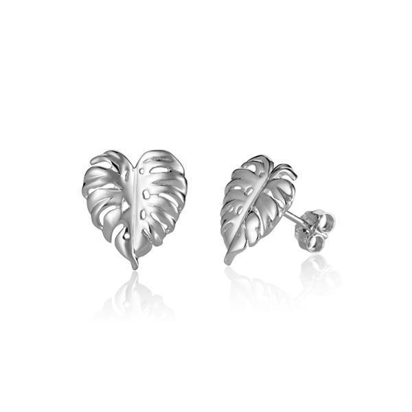 Monstera Stud Earrings Earrings Island by Koa Nani 