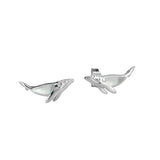 Mother of Pearl Abalone Humpback Whale Earrings Earrings Island by Koa Nani 