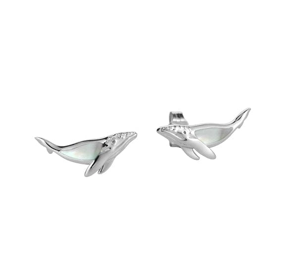Mother of Pearl Abalone Humpback Whale Earrings Earrings Island by Koa Nani 