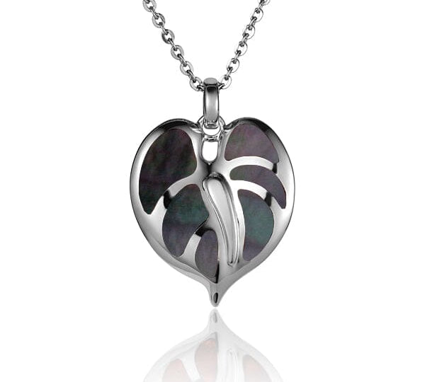 Mother of Pearl Anthurium Pendant Pendant Island by Koa Nani 