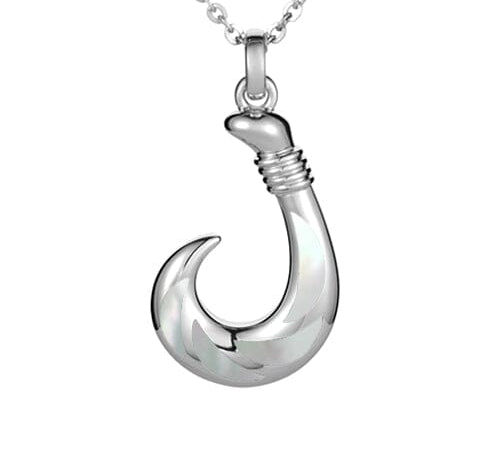 Mother of Pearl Atlantis Fishhook Pendant Pendant Island by Koa Nani Large 