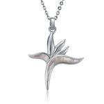 Mother of Pearl Bird of Paradise Pendant Pendant Island by Koa Nani White 