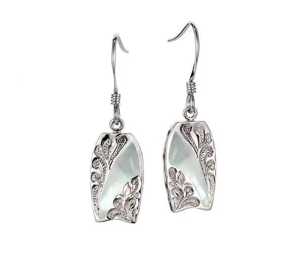 Mother of Pearl Body Board Earrings Earrings Island by Koa Nani 