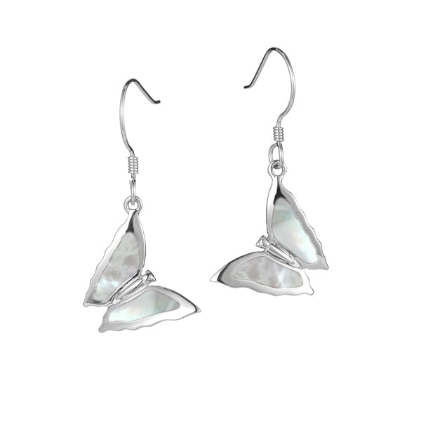 Mother of Pearl Butterfly Earrings Earrings Island by Koa Nani White 