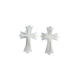 Mother of Pearl Cross Stud Earrings Earrings Island by Koa Nani 