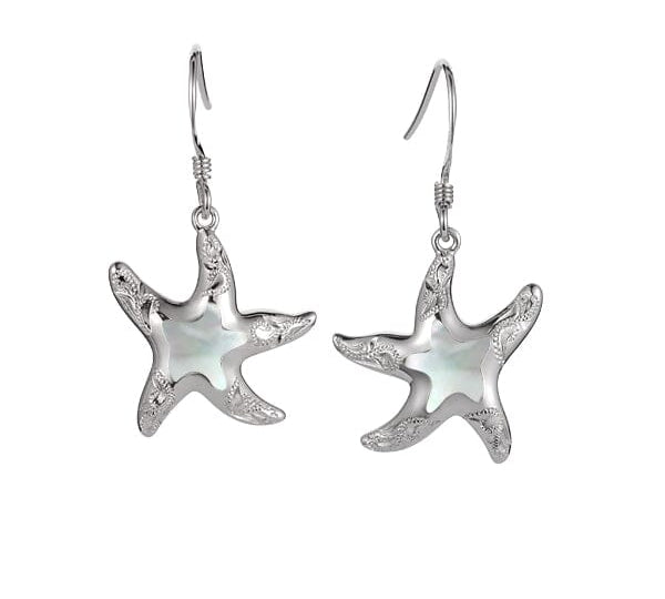 Mother of Pearl Dancing Starfish Earrings Earrings Island by Koa Nani 