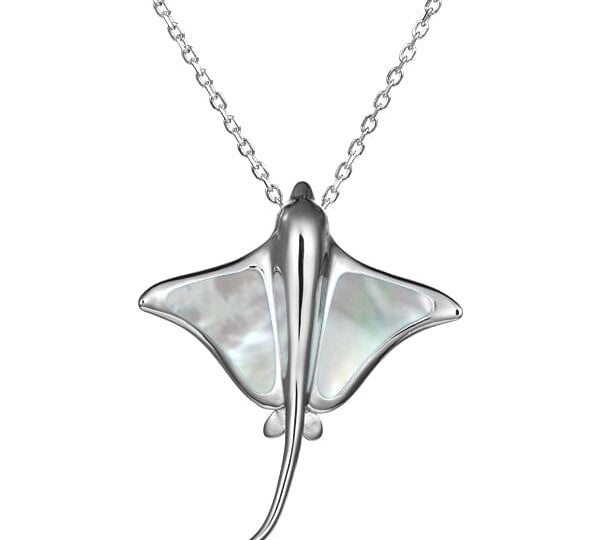 Mother of Pearl Eagle Ray Pendant Pendant Island by Koa Nani White 