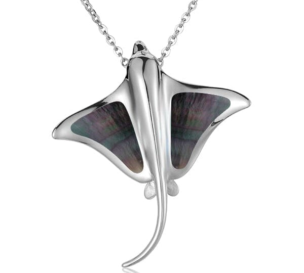 Mother of Pearl Eagle Ray Pendant Pendant Island by Koa Nani Black 