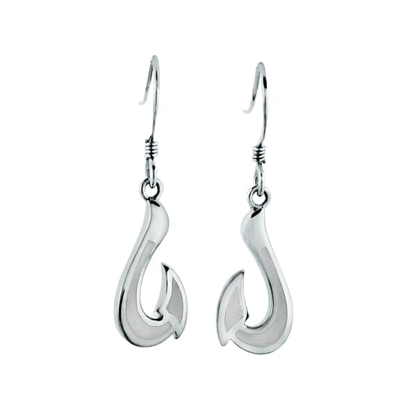 Mother of Pearl Fishhook Earrings Earrings Island by Koa Nani 