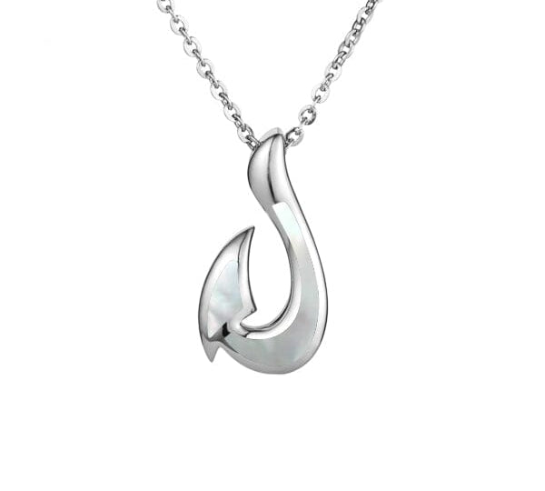 Mother of Pearl Fishhook Pendant Pendant Island by Koa Nani 