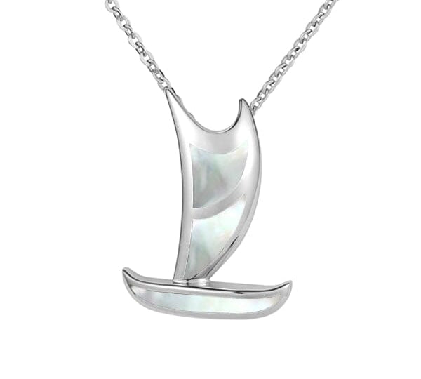 Mother of Pearl Hawaiian Canoe Pendant Pendant Island by Koa Nani Small 