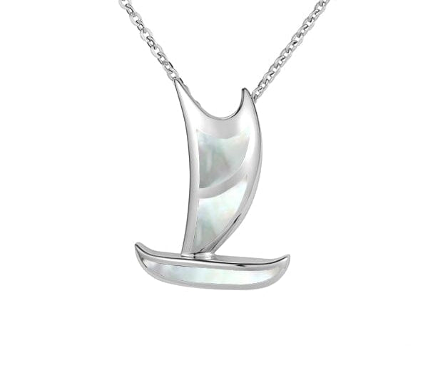Mother of Pearl Hawaiian Canoe Pendant Pendant Island by Koa Nani Large 