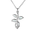 Mother of Pearl Heliconia Pendant Pendant Island by Koa Nani White 
