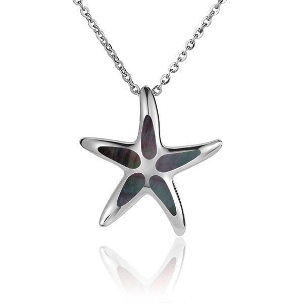 Mother of Pearl Hokuhele Starfish Pendant Pendant Island by Koa Nani Black 