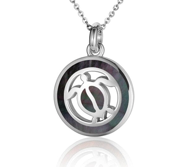 Mother of Pearl Honu Medallion Pendant Pendant Island by Koa Nani 
